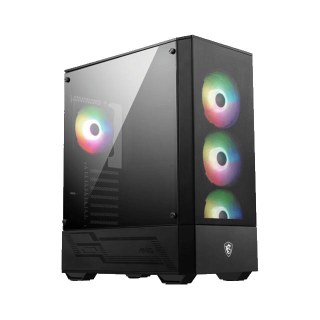 Gabinete MSI MAG FORGE 112R con Ventana ARGB, Midi-Tower, ATX/Micro-ATX/ITX, USB 3.2, sin Fuente, 4 Ventiladores ARGB Instalados, Negro