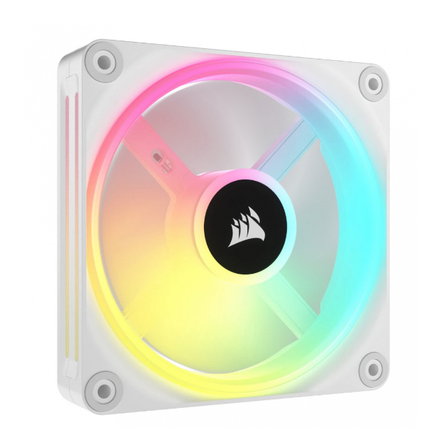 Ventilador Corsair iCUE Link QX120 RGB, 120mm, 480 - 2400RPM, Blanco - 1 Pieza