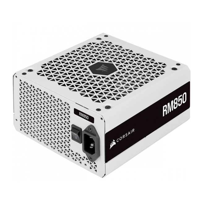 Fuente de Poder Corsair RM850 80 PLUS Gold, 24-pin ATX, 140mm, 850W, Blanco