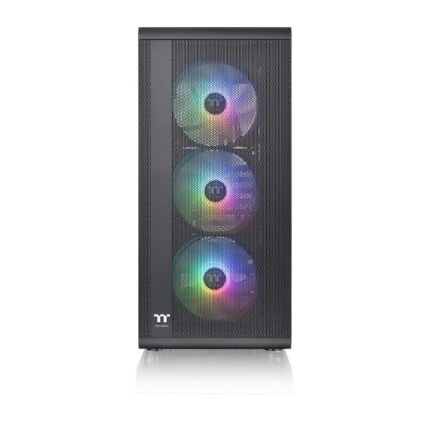 Gabinete Thermaltake S200 TG ARGB con Ventana, Midi-Tower, ATX/Micro ATX/Mini-ITX, USB 3.0, sin Fuente, 3 Ventiladores Instalados ARGB, Negro