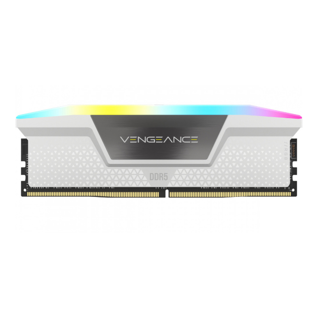 Kit Memoria RAM Corsair Vengeance RGB DDR5, 5200MHz, 64GB (2 x 32GB), CL40, XMP, Blanco