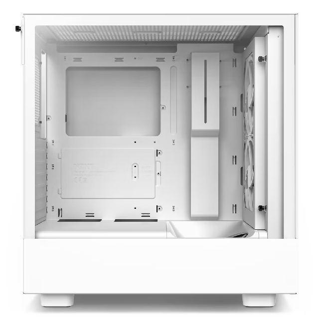 Gabinete NZXT H5 Elite con Ventana RGB, Midi-Tower, Mini-ITX/Micro-ATX/ATX/EATX, USB 3.2, sin Fuente, 3 Ventiladores RGB Instalados, Blanco