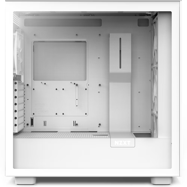 Gabinete NZXT H7 Flow RGB con Ventana, Midi-Tower, Mini-ITX/Micro-ATX/ATX, USB 3.2, sin Fuente, 4 Ventiladores Instalados (3x RGB), Blanco Mate