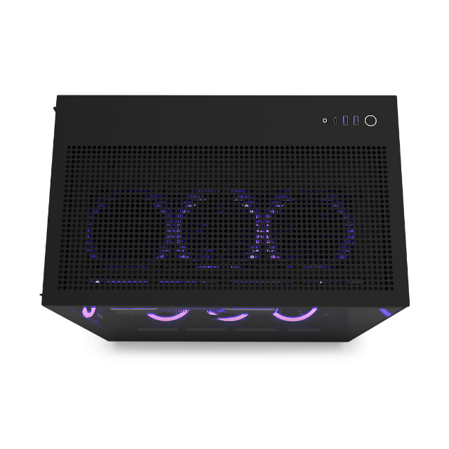 Gabinete NZXT H9 Flow con Ventana, Midi-Tower, Mini-ITX/Micro-ATX/ATX, USB 3.2, sin Fuente, 4 Ventiladores Instalados, Negro