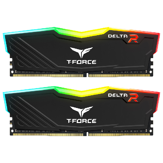 Kit Memoria RAM Team Group T-Force Delta RGB DDR4, 3200MHz, 32GB (2 x 16GB), No-ECC, CL16, XMP