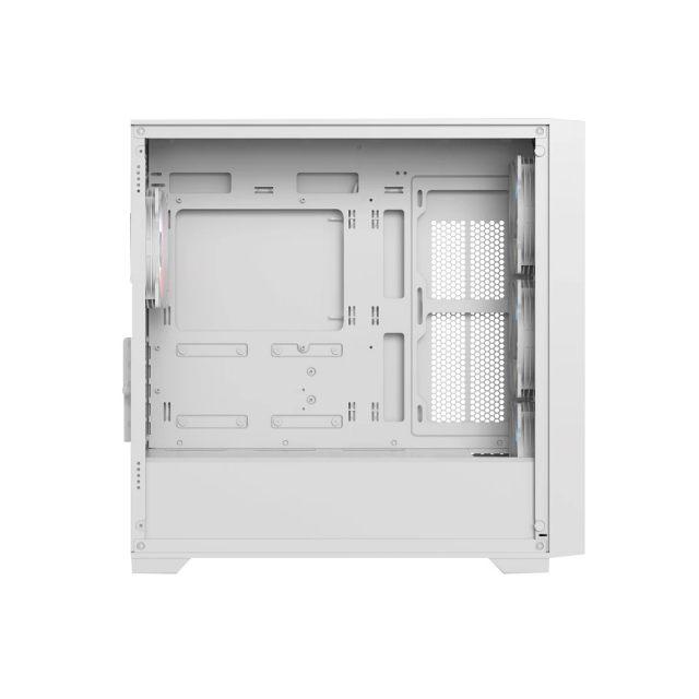 Gabinete Gamer Media Torre Carbono Twin Mate 8000 Micro-ATX/Mini-ITX 4x Fan ARGB Blanco