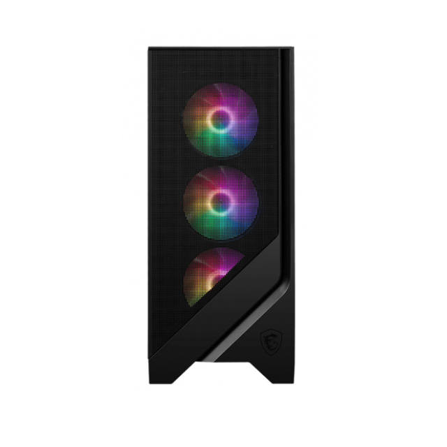 Gabinete MSI MAG FORGE 120A AIRFLOW con Ventana RGB, Midi-Tower, ATX/Micro-ATX/Mini-ITX, USB 3.2, sin Fuente, 6 Ventiladores RGB Instalados, Negro RGB FIJO