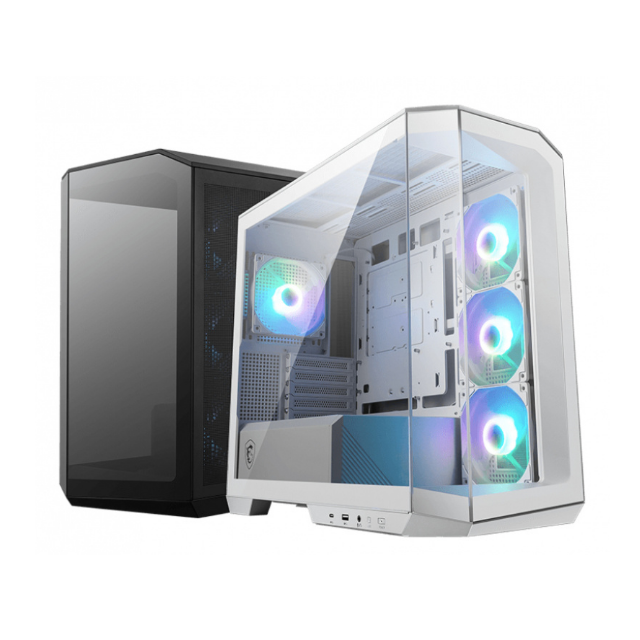Gabinete MSI MAG PANO M100R PZ con Ventana ARGB, Micro-Tower, Micro-ATX/ITX, USB 3.2, sin Fuente, 4 Ventiladores ARGB Instlados, Blanco - Steam