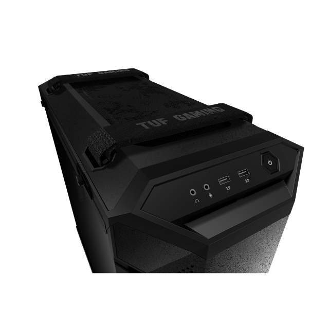 Gabinete ASUS TUF Gaming GT501 con Ventana RGB, Midi Tower, ATX/EATX/Micro ATX/Mini-ITX, USB 3.1, sin Fuente, 4 Ventiladores Instalados, Negro
