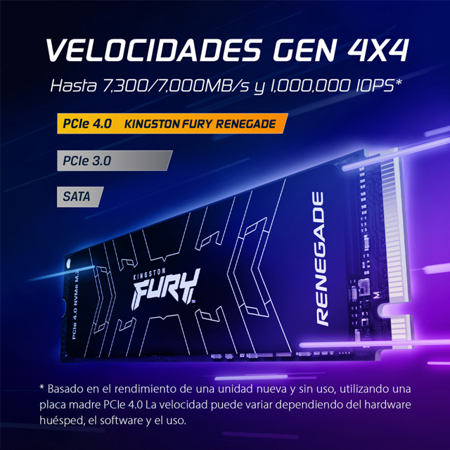SSD Kingston FURY Renegade NVMe, 2TB, PCI Express 4.0, M.2
