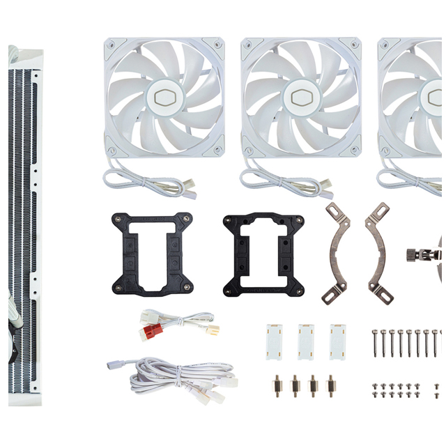 Cooler Master MasterLiquid 360L Core ARGB White Enfriamiento Líquido para CPU, 3 x 120mm, 650-1750RPM