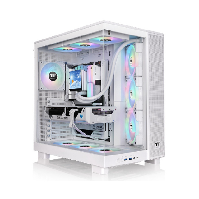 Gabinete Thermaltake View 380 XL TG ARGB Snow, Midi-Tower, ATX/Micro-ATX/Mini-ITX, USB 3.0, sin Fuente, 4 Ventiladores Instalados, Blanco