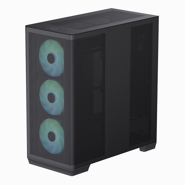 Gabinete APNX C1 con Ventana, Midi-Tower, ATX/Micro-ATX/Mini-ITX, USB 3.0, sin Fuente, 4 Ventiladores ARGB Incluidos, Negro