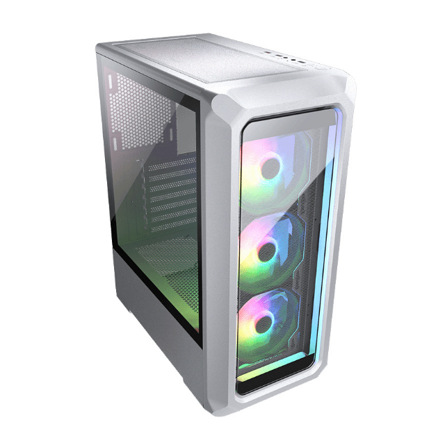 Gabinete Cougar Archon 2 RGB con Ventana, Midi-Tower, Mini-ITX/Micro-ATX/ATX, USB 3.0/2.0, sin Fuente, 3 Ventiladores ARGB Instalados, Blanco