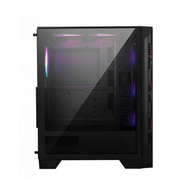 Gabinete MSI MAG FORGE 120A AIRFLOW con Ventana RGB, Midi-Tower, ATX/Micro-ATX/Mini-ITX, USB 3.2, sin Fuente, 6 Ventiladores RGB Instalados, Negro RGB FIJO