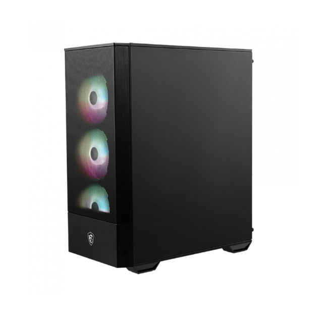 Gabinete MSI MAG FORGE 112R con Ventana ARGB, Midi-Tower, ATX/Micro-ATX/ITX, USB 3.2, sin Fuente, 4 Ventiladores ARGB Instalados, Negro