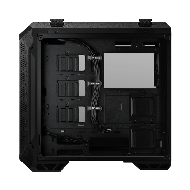 Gabinete ASUS TUF Gaming GT501 con Ventana RGB, Midi Tower, ATX/EATX/Micro ATX/Mini-ITX, USB 3.1, sin Fuente, 4 Ventiladores Instalados, Negro