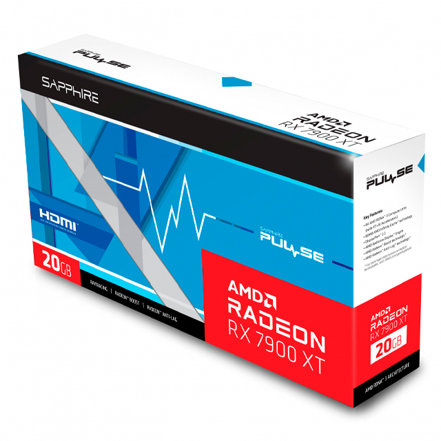 Tarjeta de Video Sapphire AMD Radeon RX 7900 XT PULSE, 20GB 320-Bit GDDR6, PCI Express 4.0