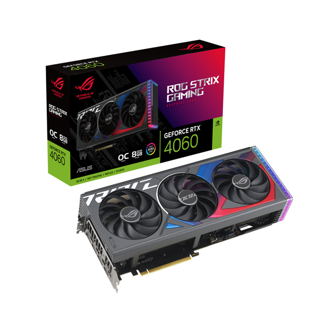 Tarjeta de Video ASUS NVIDIA ROG Strix GeForce RTX 4060 OC, 8GB 128-bit GDDR6, PCI Express 4.0