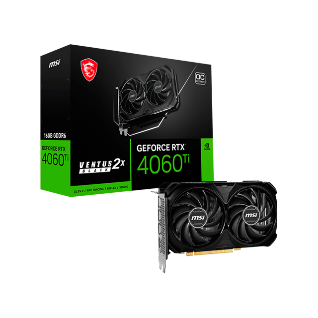 Tarjeta de Video MSI NVIDIA GeForce RTX 4060 Ti VENTUS 2X OC, 16GB 128-bit GDDR6, PCI Express x16 4.0