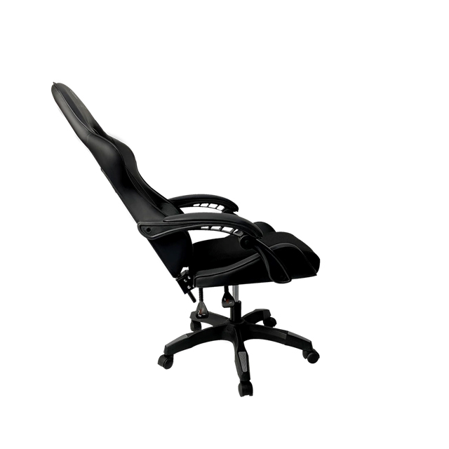 Silla Gamer | Power V2 Black Edition | Tela Automotriz y Tactopiel Reposabrazos 4D Reclinable + Soporte hasta 120 kg + Clase 3 + Reposabrazos fijo | Negro