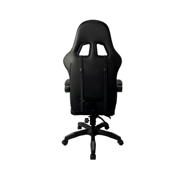 Silla Gamer | Power V2 Black Edition | Tela Automotriz y Tactopiel Reposabrazos 4D Reclinable + Soporte hasta 120 kg + Clase 3 + Reposabrazos fijo | Negro