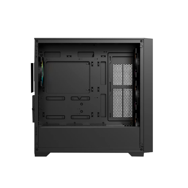 Gabinete Gamer Media Torre Carbono Twin Mate 8000 Micro-ATX/Mini-ITX 4x Fan ARGB Negro