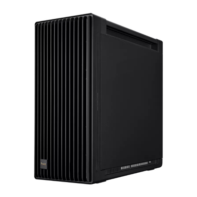 Gabinete ASUS ProArt PA602 con Ventana, Midi Tower, ATX/DTX/EATX/micro ATX/Mini-DTX/Mini-ITX, USB 3.2, sin Fuente, 3 Ventiladores Instalados, Negro