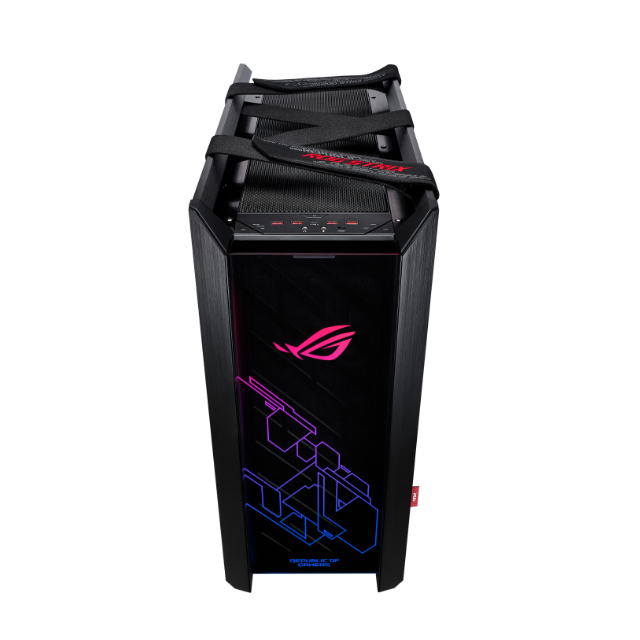 Gabinete ASUS ROG Strix Helios con Ventana RGB, Midi-Tower, ATX/EATX/Micro-ATX/Mini-ATX, USB 3.1, sin Fuente, 4 Ventiladores Instalados, Negro