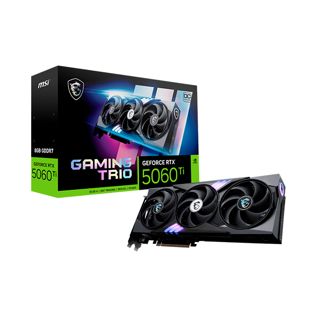 Tarjeta de Video MSI NVIDIA GeForce RTX 5060 Ti GAMING TRIO OC, 8GB 128-bit GDDR7, PCI Express x16 5.0