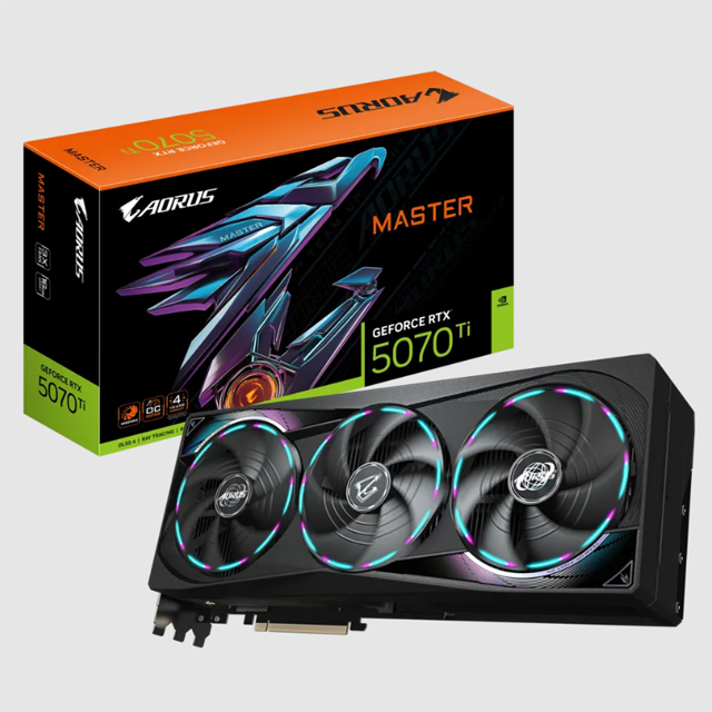 Tarjeta de Video AORUS GeForce RTX 5070 Ti MASTER 16G, 256 Bits, GDDR7, PCI Express 5.0
