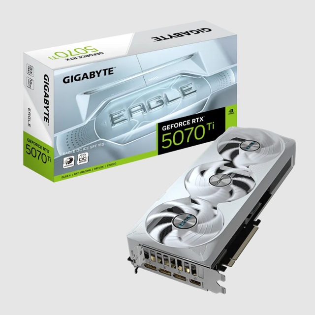 Tarjeta de Video GeForce RTX 5070 Ti EAGLE OC ICE SFF 16G, 256 Bits, GDDR7, PCI Express 5.0