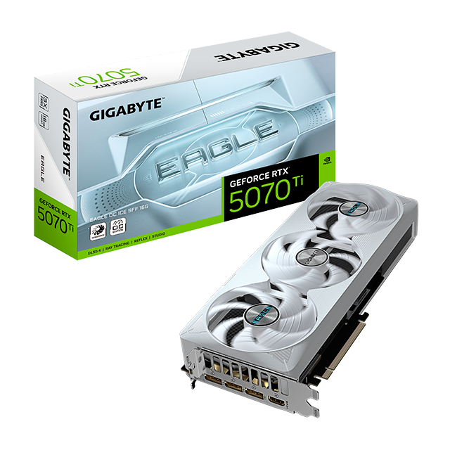 Tarjeta de Video Gigabyte NVIDIA GeForce RTX 5070 Ti EAGLE OC ICE SFF, 16GB 256-bit GDDR7, PCI Express x16 5.0