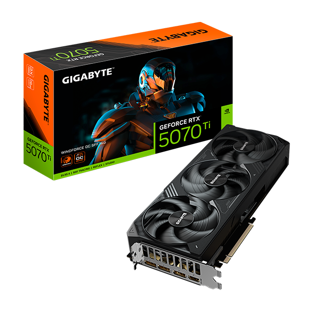 Tarjeta de Video Gigabyte NVIDIA GeForce RTX 5070 Ti WINDFORCE OC SFF, 16GB 256-bit GDDR7, PCI Express x16 5.0