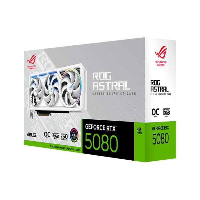 Tarjeta de Video ASUS NVIDIA ROG Astral GeForce RTX 5080 16GB OC White Edition, 16GB 256-bit GDDR7, PCI Express 5.0
