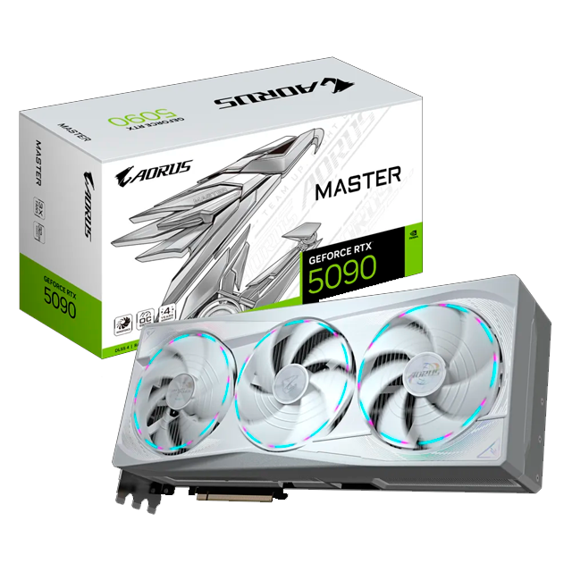 AORUS GeForce RTX™ 5090 MASTER ICE 32G OC Edition / 32GB GDDR7 / 512-bit / PCI Express 5.0 / DisplayPort x3 / HDMI x1 /