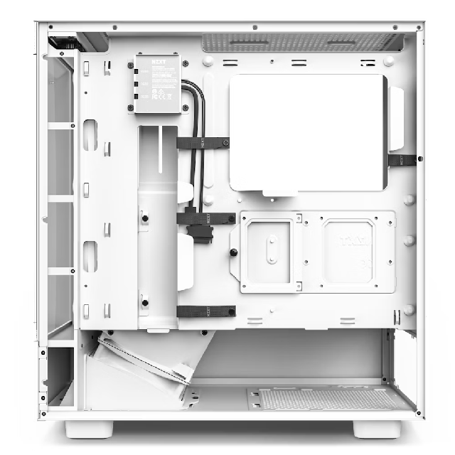 Gabinete NZXT H5 Elite con Ventana RGB, Midi-Tower, Mini-ITX/Micro-ATX/ATX/EATX, USB 3.2, sin Fuente, 3 Ventiladores RGB Instalados, Blanco