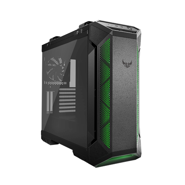 Gabinete ASUS TUF Gaming GT501 con Ventana RGB, Midi Tower, ATX/EATX/Micro ATX/Mini-ITX, USB 3.1, sin Fuente, 4 Ventiladores Instalados, Negro