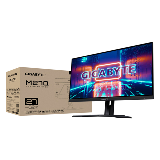 Monitor Gamer Gigabyte M27Q LED 27", Quad HD, FreeSync, 170Hz, HDMI, Negro