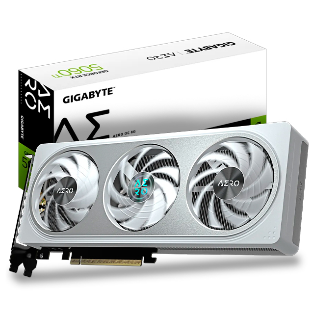 Tarjeta de Video Gigabyte NVIDIA GeForce RTX 5060 Ti AERO OC, 8GB 128-bit GDDR7, PCI Express x8 5.0
