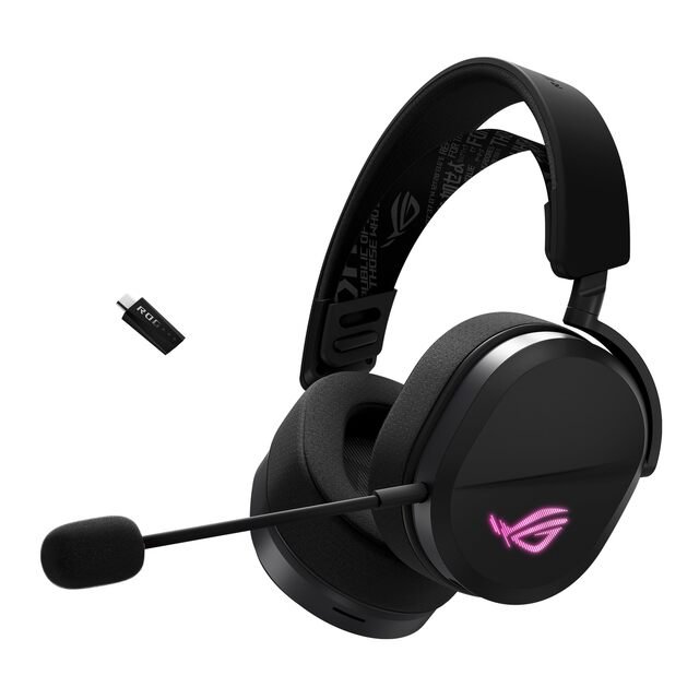 ASUS Audífonos Gamer con Micrófono ROG Pelta, Bluetooth, Inalámbrico, USB-C, para PS4/PS5/Nintendo Switch/PC/Mac, Negro