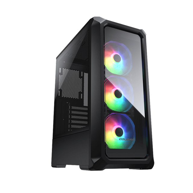 Gabinete Cougar Archon 2 RGB con Ventana, Midi-Tower, Mini-ITX/Micro-ATX/ATX, USB 3.0/2.0, sin Fuente, 3 Ventiladores ARGB Instalados, Negro
