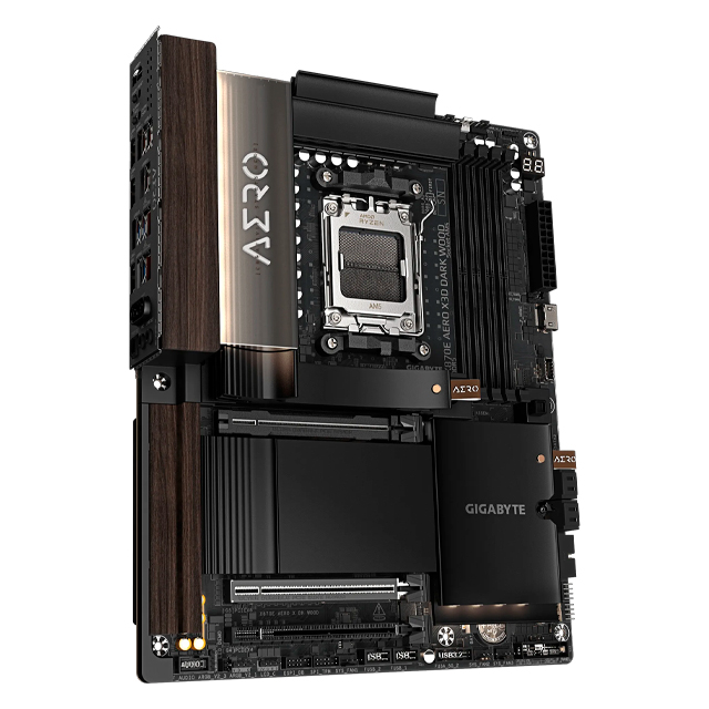 Tarjeta Madre GIGABYTE X870E AERO X3D DARK WOOD, ATX, Socket AM5, AMD X870E, 256GB DDR5, HDMI para AMD