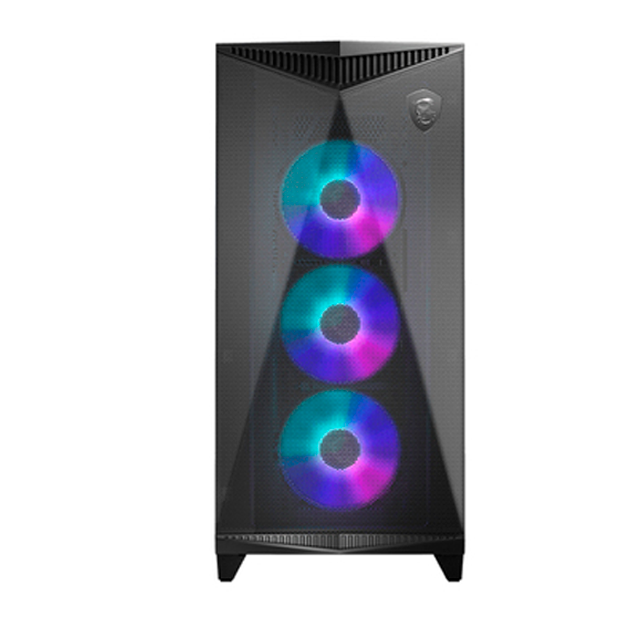 Gabinete MSI MPG GUNGNIR 300R AIRFLOW con Ventana RGB, Midi-Tower, ATX/Micro-ATX/ITX, USB 3.2, sin Fuente, 4 Ventiladores ARGB Instalados, Negro
