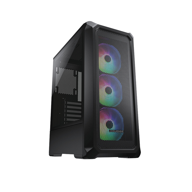 Gabinete Cougar Archon 2 RGB con Ventana, Midi-Tower, Mini-ITX/Micro-ATX/ATX, USB 3.0/2.0, sin Fuente, 3 Ventiladores ARGB Instalados, Negro