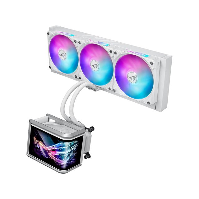 ASUS ROG RYUO IV 360 ARGB visualización AMOLED Curvada Blanca de 16,94 cm, Compatible con Video de Efecto 3D
