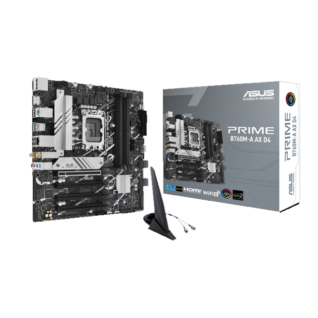 Tarjeta Madre ASUS Micro ATX PRIME B760M-A AX D4, S-1700, Intel B760, HDMI, 128GB DDR4 para Intel