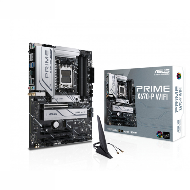 Tarjeta Madre ASUS ATX PRIME X670-P WIFI, S-AM5, AMD X670, HDMI, 128GB DDR5 para AMD