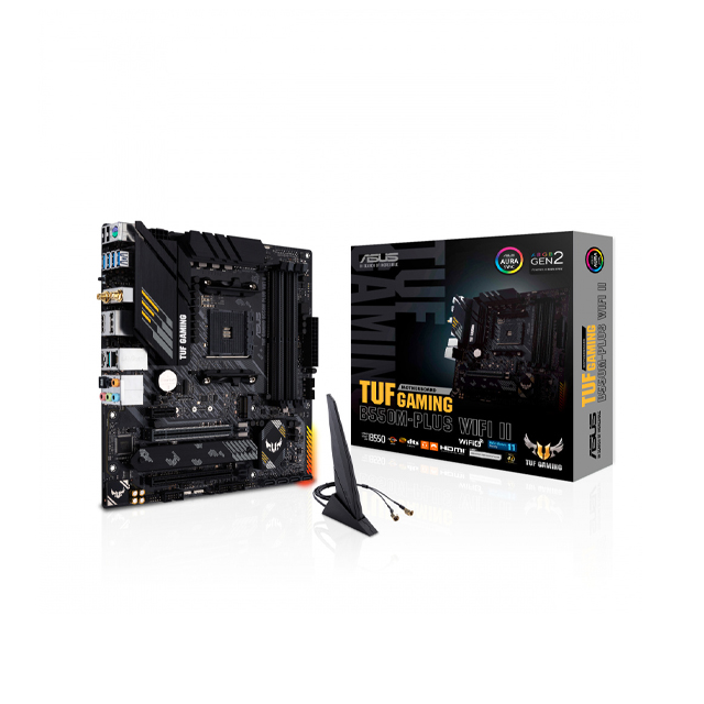 Tarjeta Madre ASUS Micro-ATX TUF GAMING B550M-PLUS WIFI II, S-AM4, AMD B550, HDMI, 128GB DDR4 para AMD
