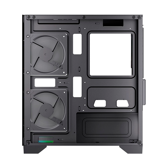 Gabinete Balam Rush Tank Perform 3600, Mini-Tower, Micro-ATX/Mini-ITX, USB 2.0/3.0, sin Fuente, 4 Ventiladores Instalados, Negro